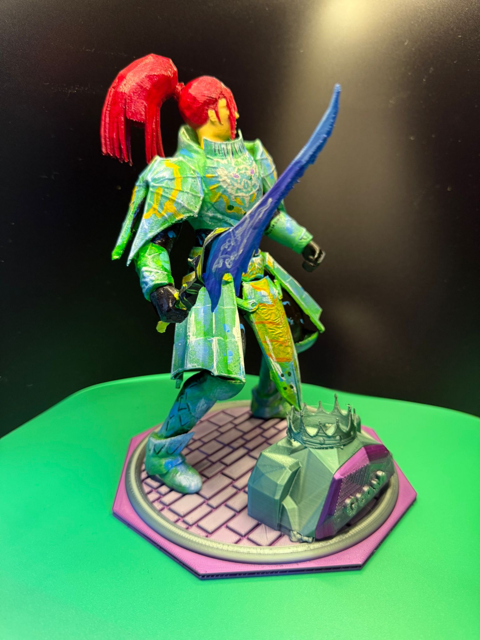 Warrior Trophy with Blue Steel Armour