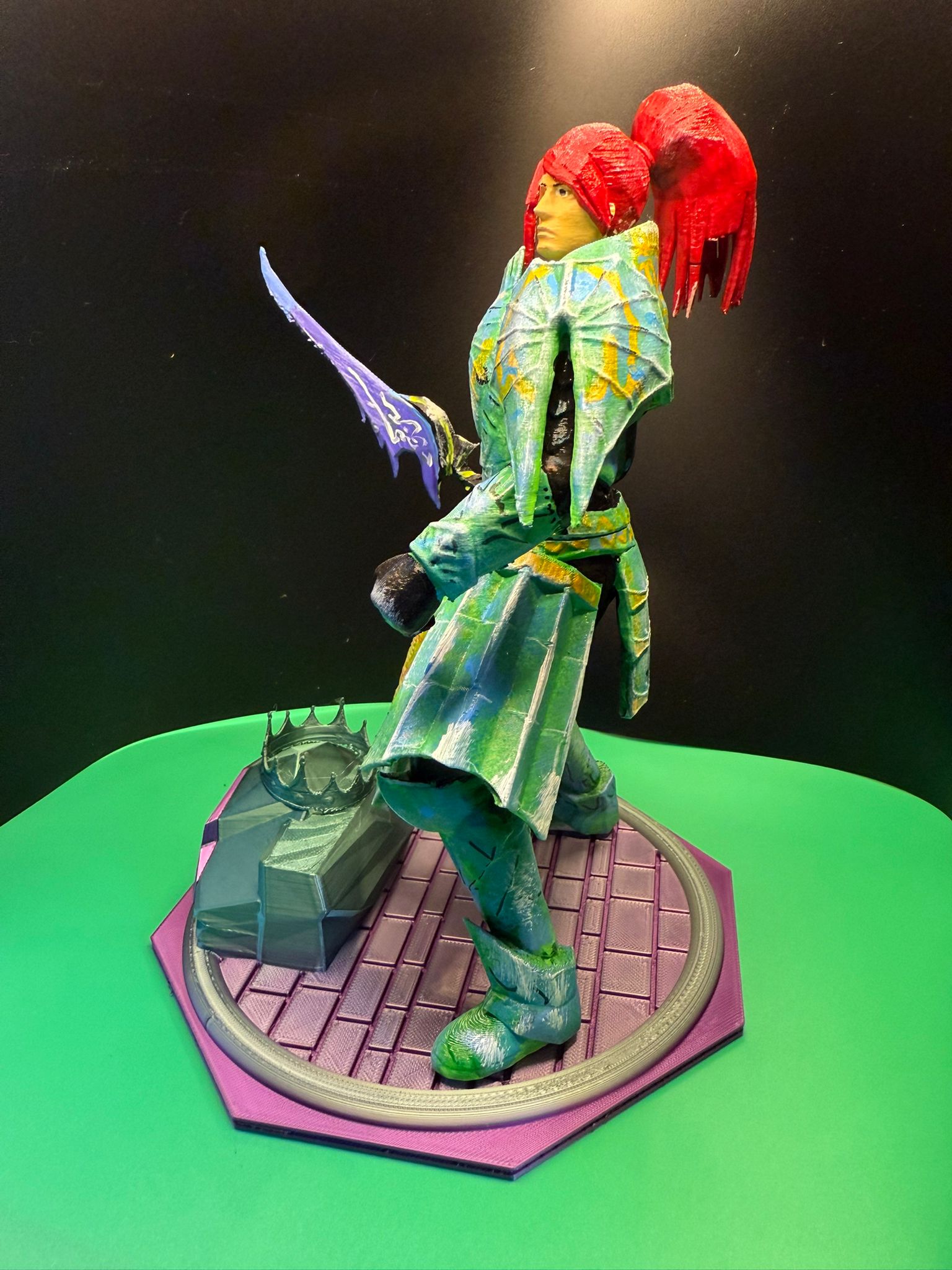 Warrior Trophy with Blue Steel Armour