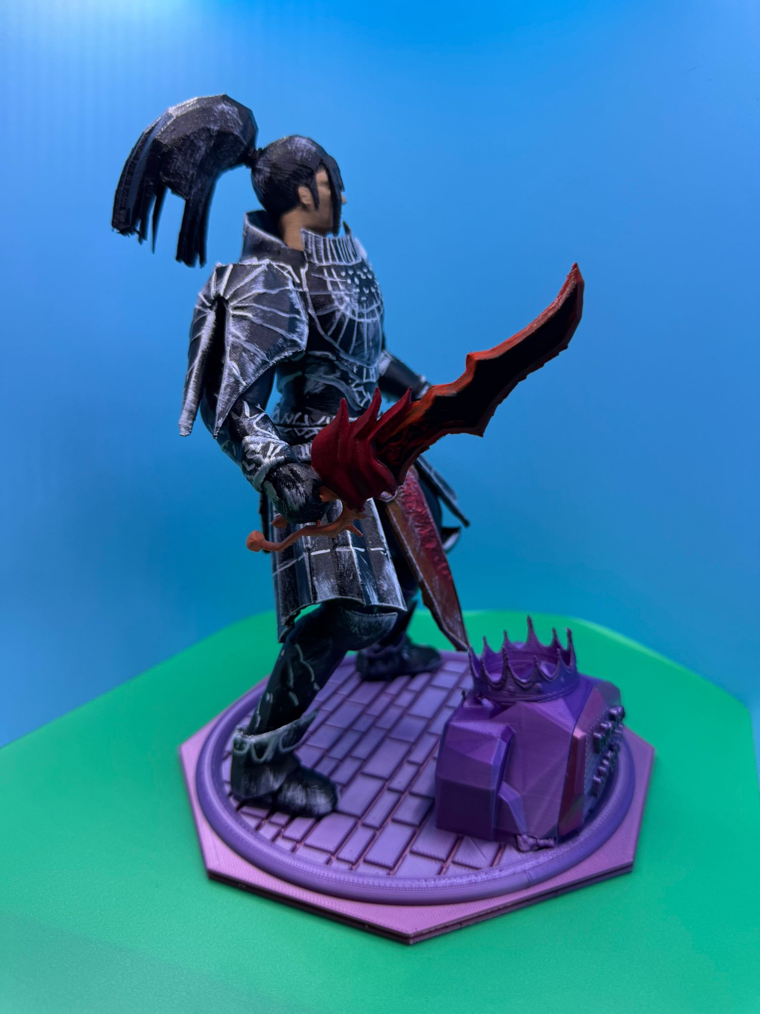 Warrior Trophy with Black steel Armour