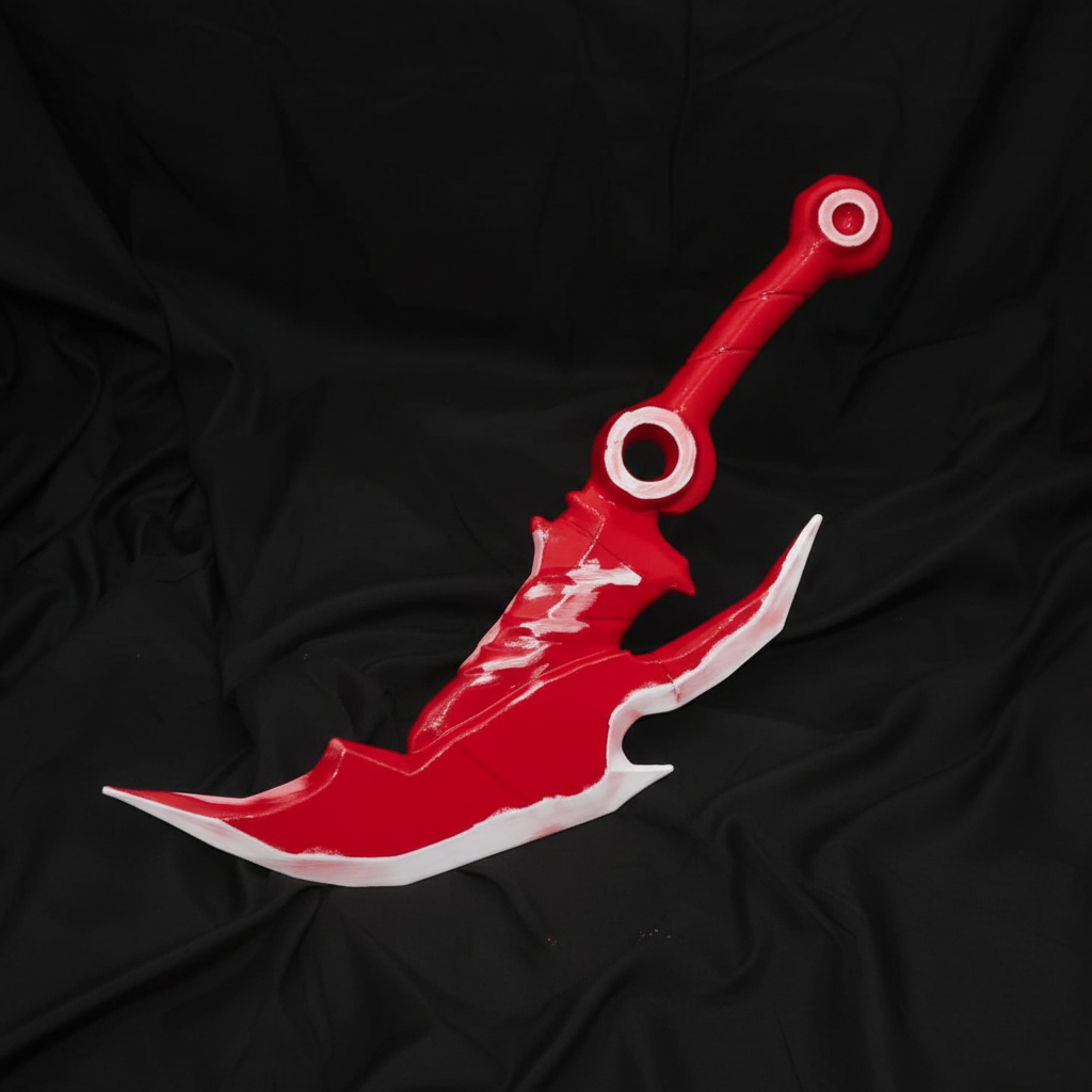 Red knifes with pins