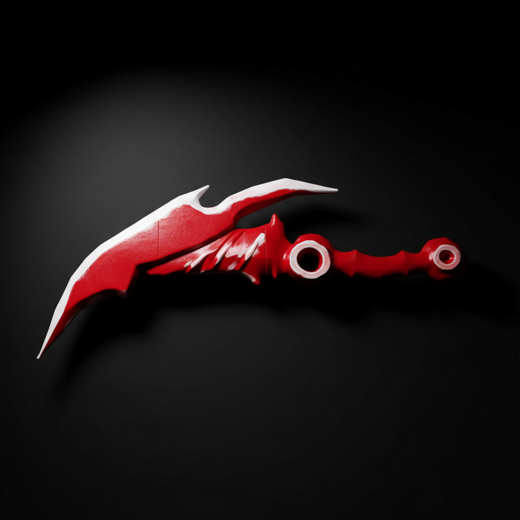 Red knifes with pins