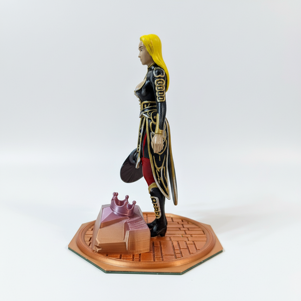 Shaman girl  with black steel armour