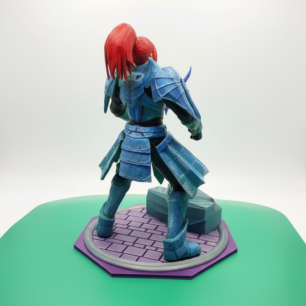 Warrior Trophy with Blue Steel Armour