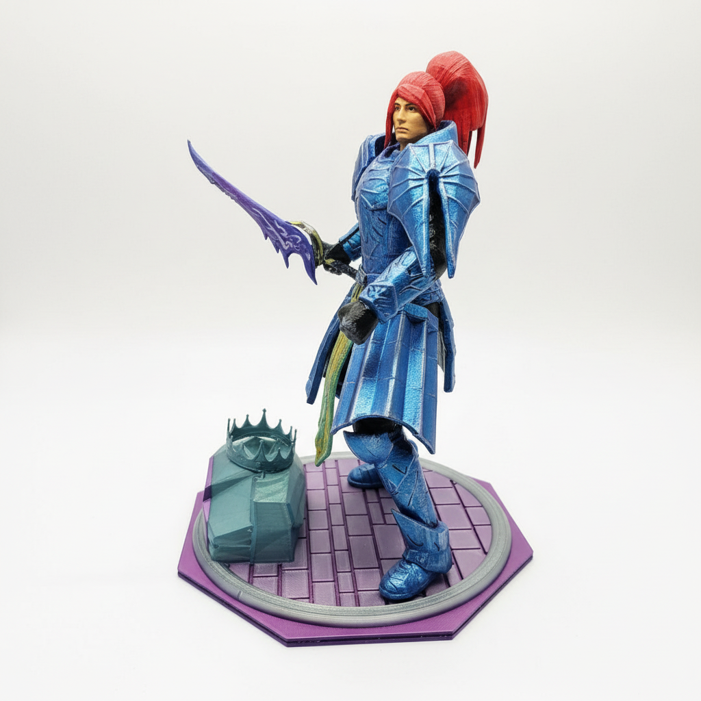 Warrior Trophy with Blue Steel Armour